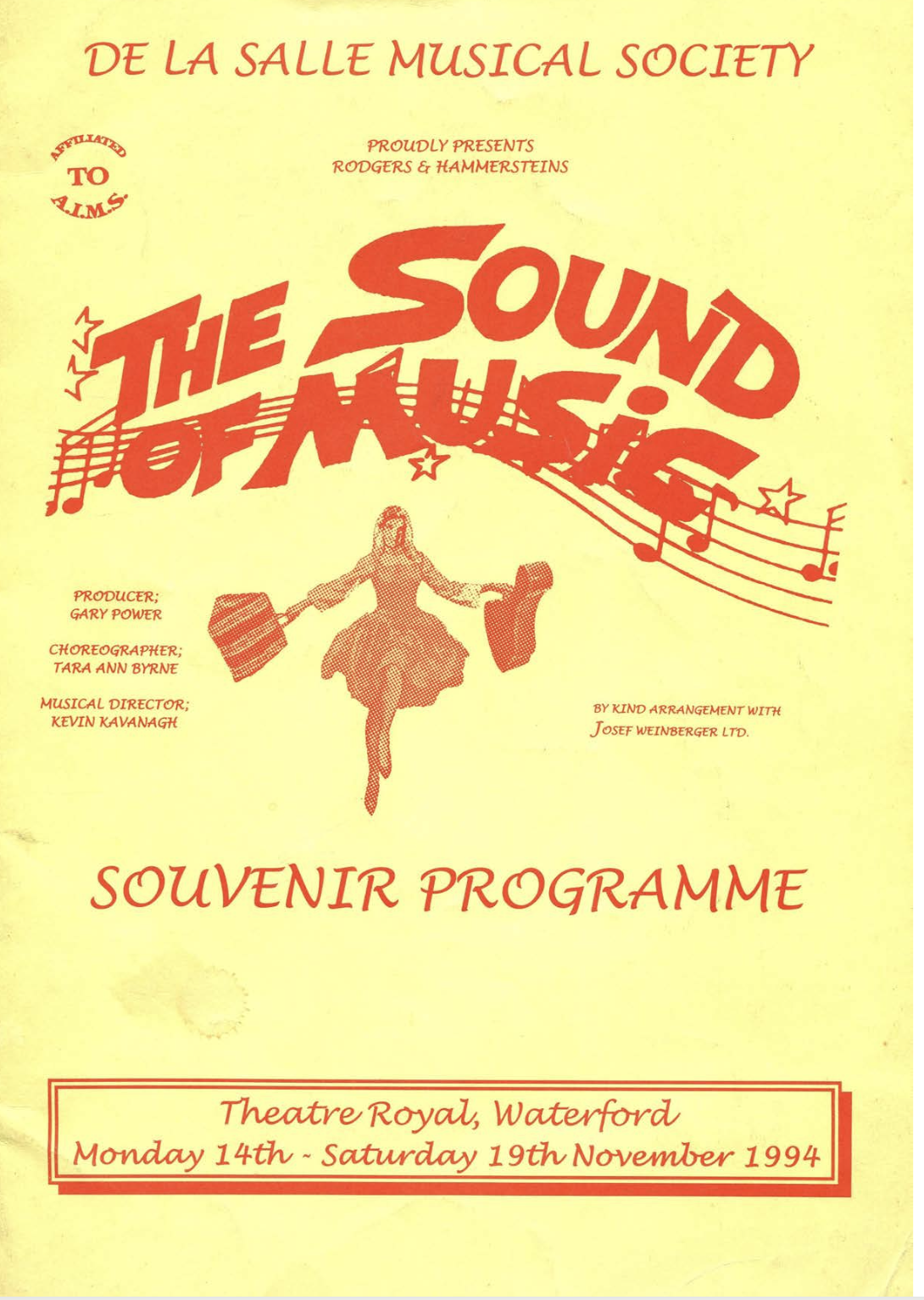 1994 – The Sound Of Music – Show Programme – Waterford Theatre Archive
